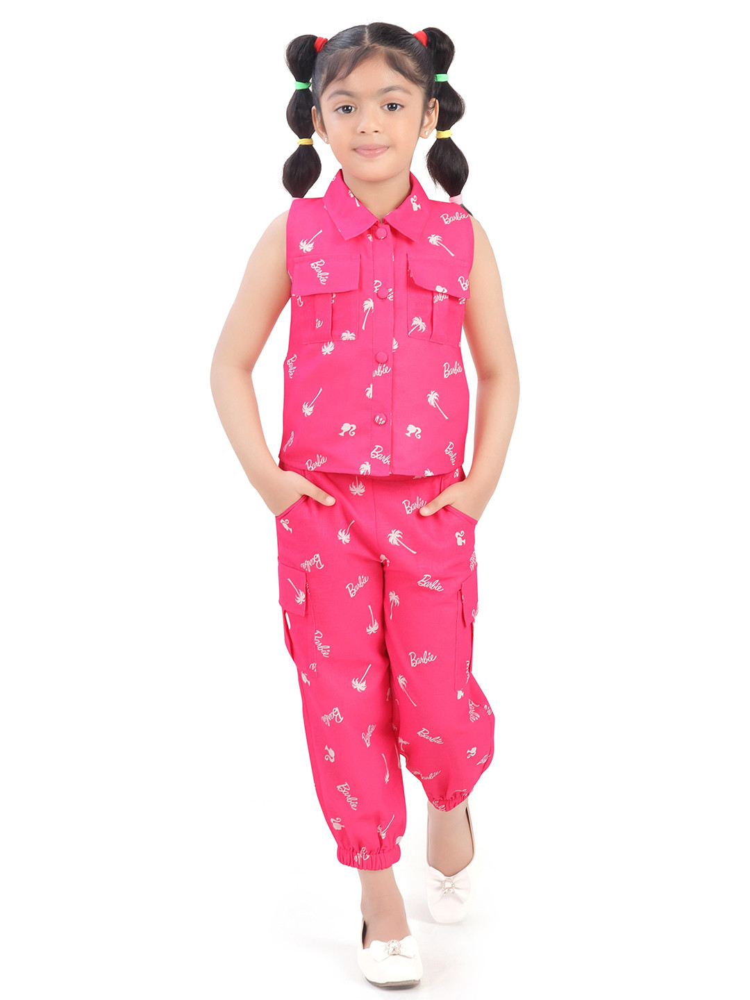 Tiny Girl Girls Printed Sleeveless Shirt With Trousers