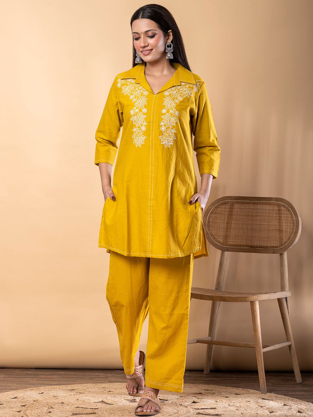 Readiprint Embroidered Work Tunic & Trouser Co-Ord Set