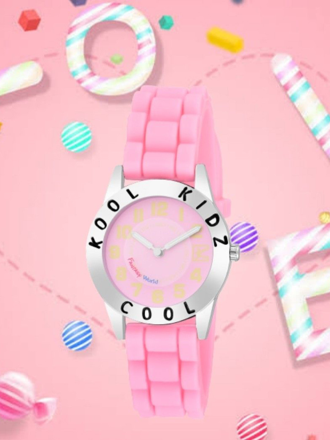 Kool Kidz Printed Dial & Straps Analogue Watch DMK 032N PK