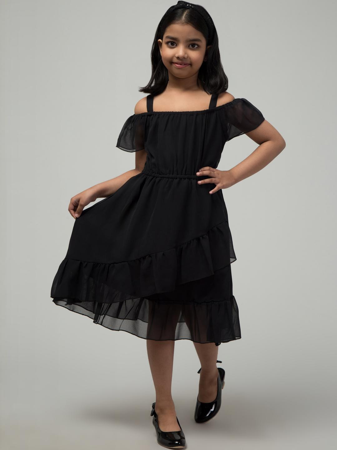 MAMATHINK Black Polyester Dresses