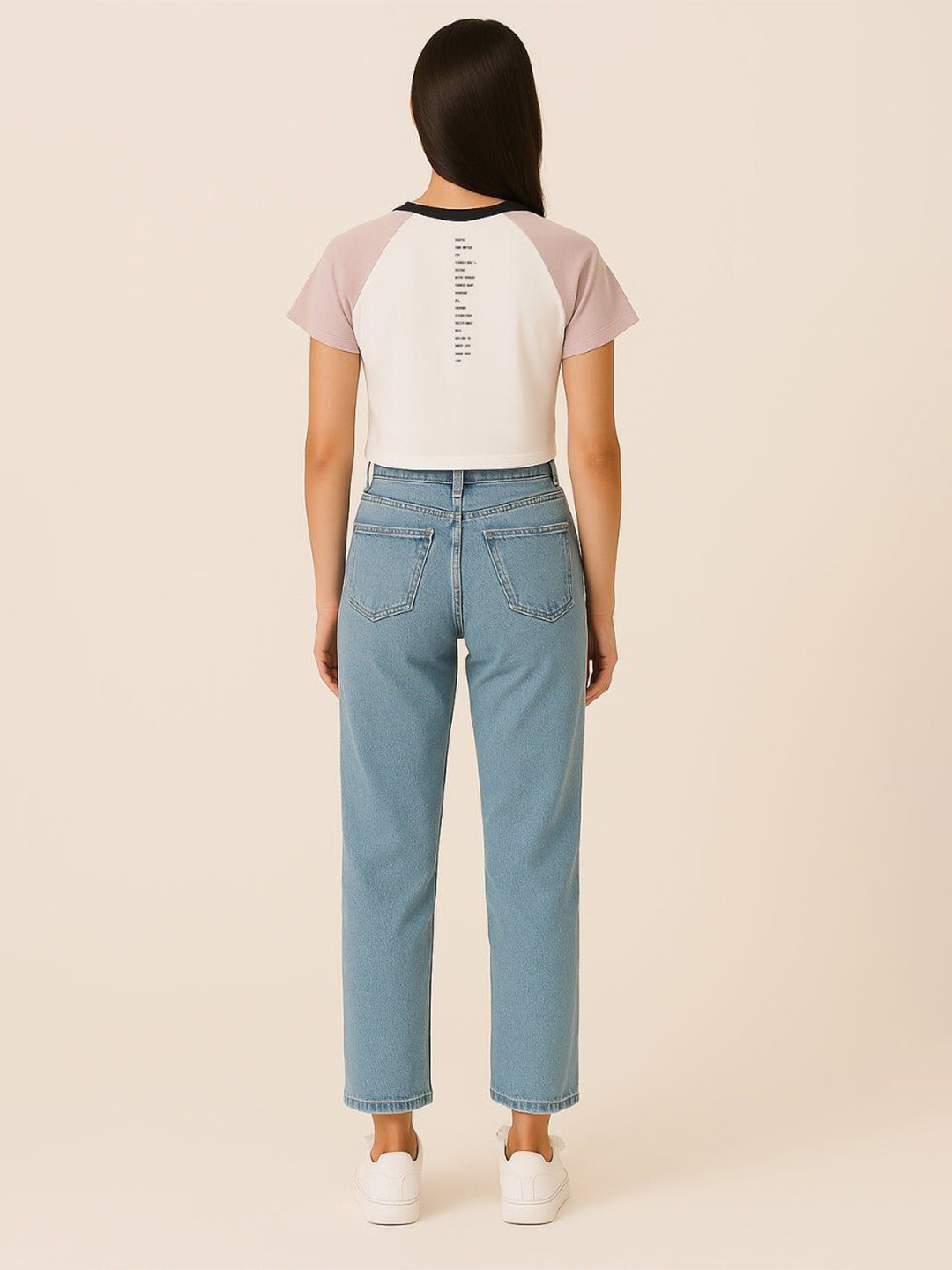 Urban Monkey Typography Printed Round Neck Pure Cotton Crop T-Shirt