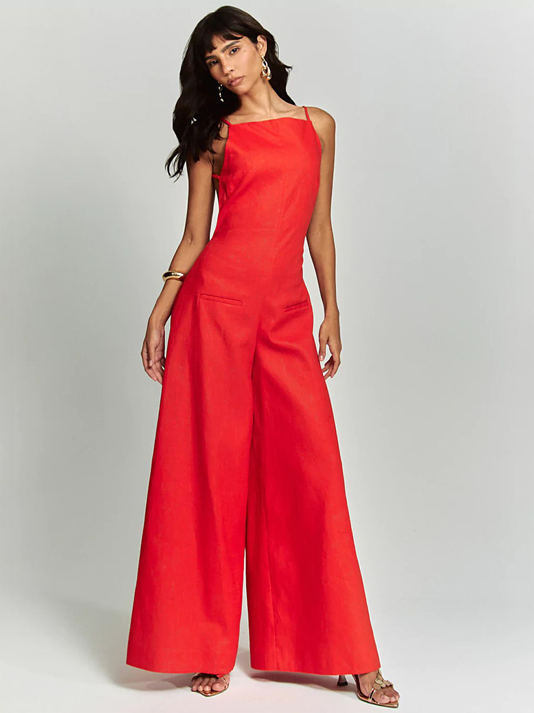 LULU & SKY Women Wide Leg Basic Jumpsuit