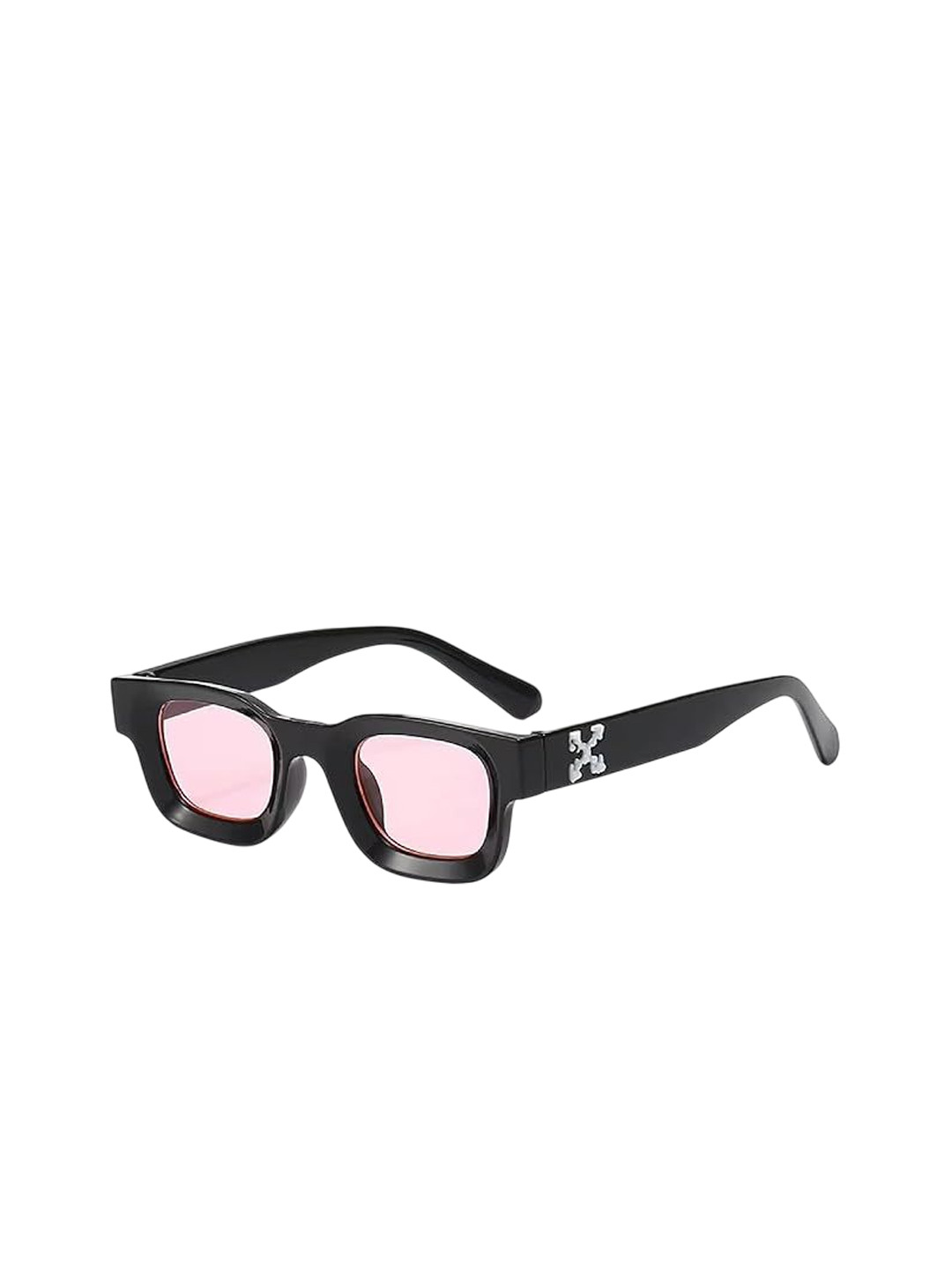 AUGEN Unisex Pink Lens & Black Wayfarer Sunglasses with UV Protected Lens VI-SG-181-C10.