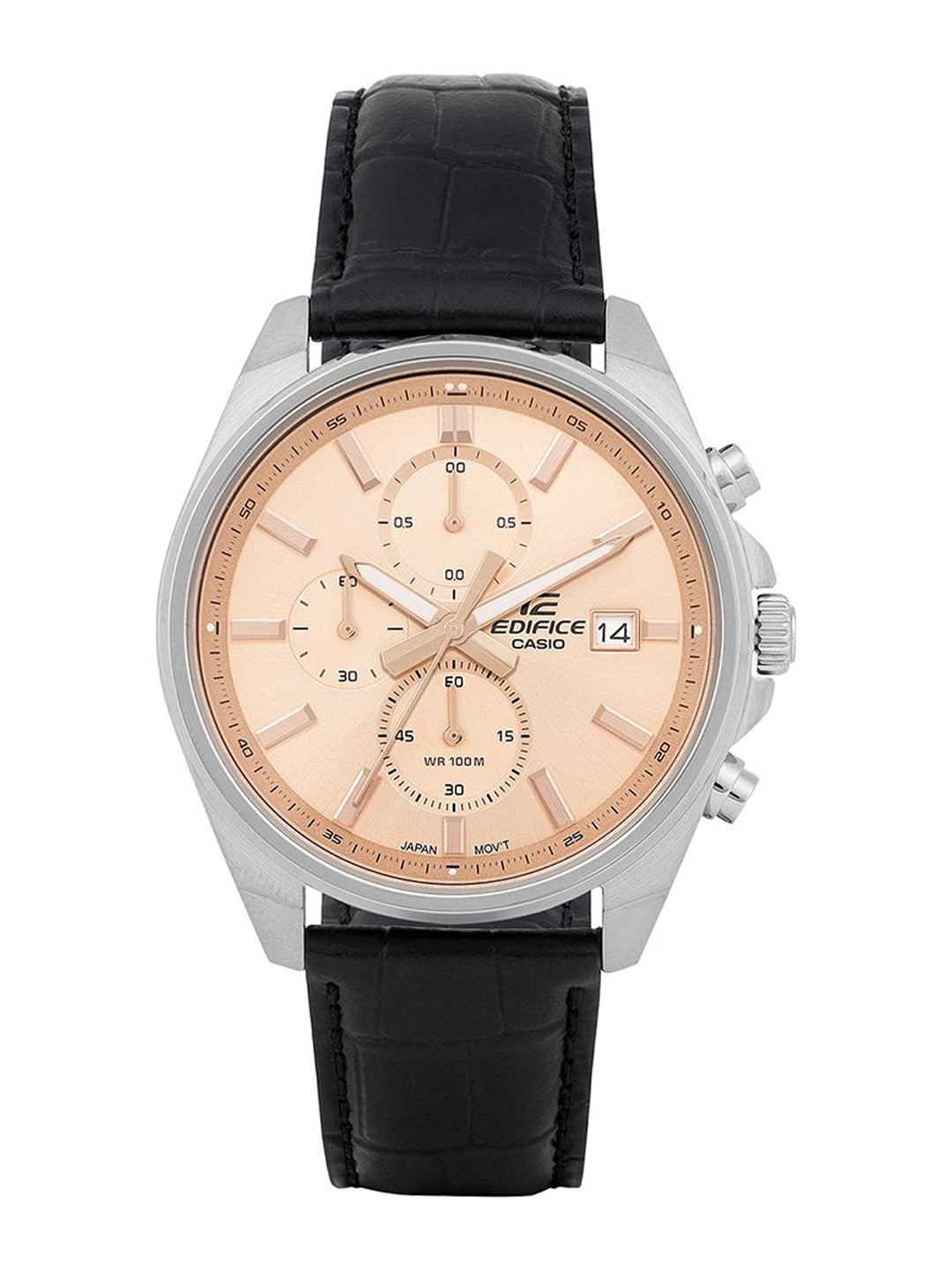 CASIO Men Edifice Round Dial & Leather Regular Straps Analogue Watch ED664