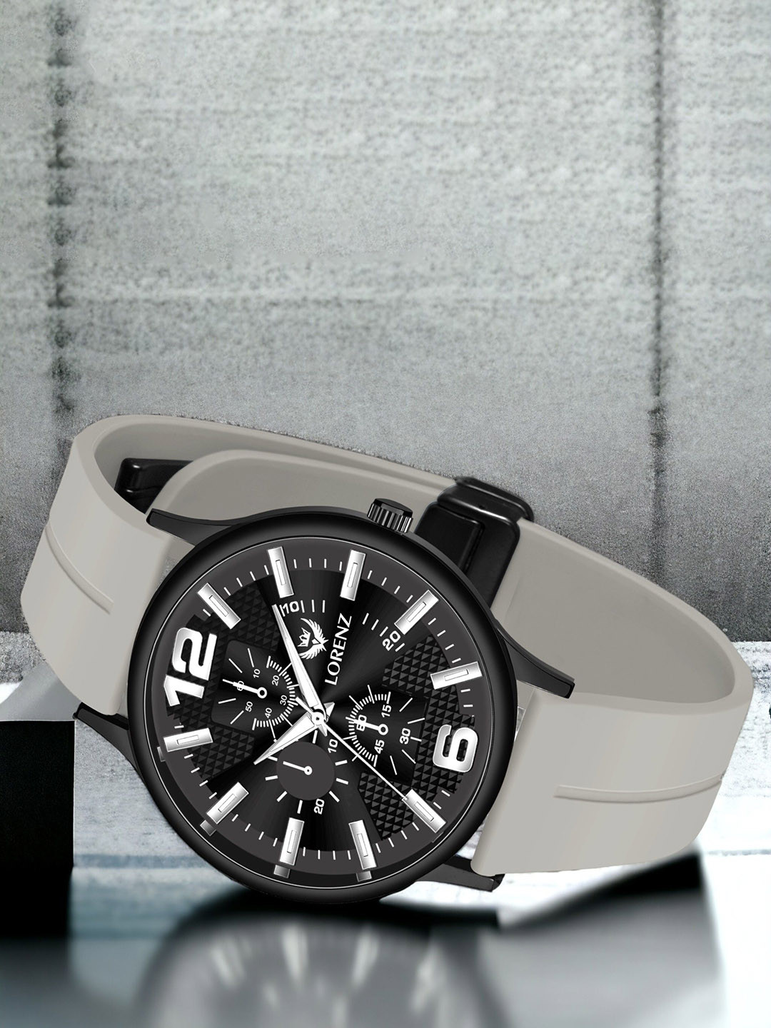 LORENZ Men Brass Dial & Straps Analogue Watch MK-4081R