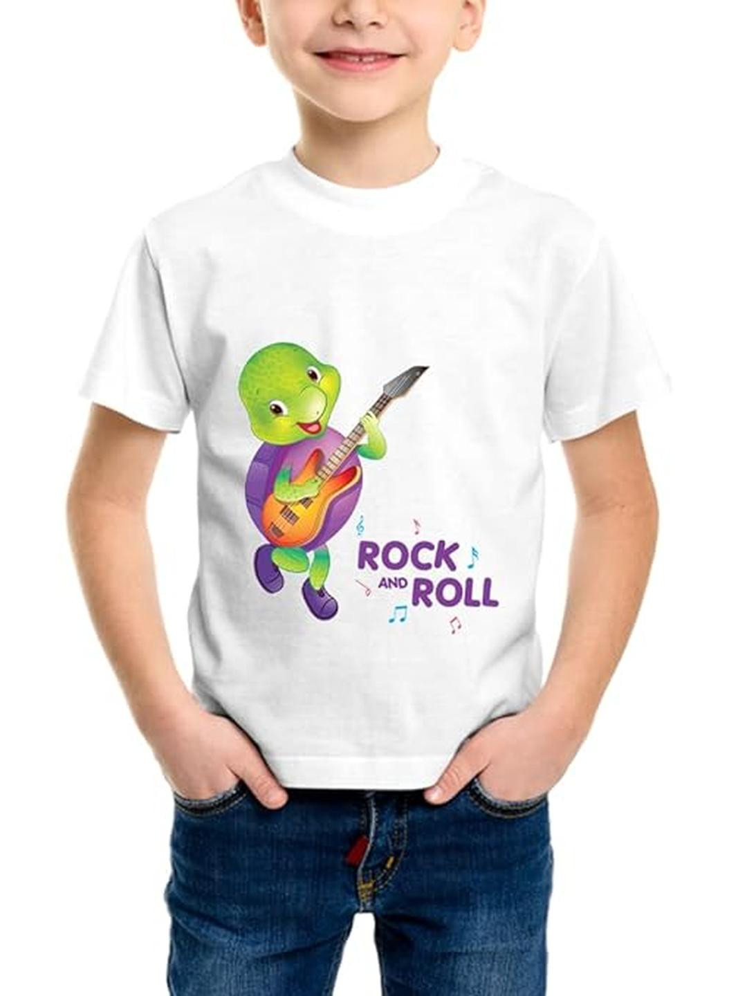 Purple Turtle Kids Printed T-shirt