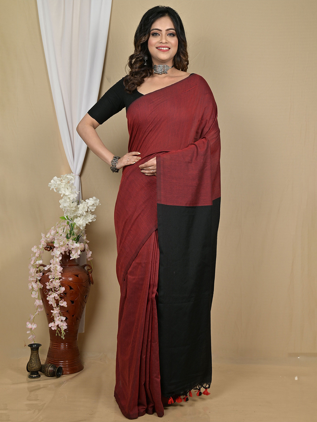 DipDiya Pure Cotton Taant Saree