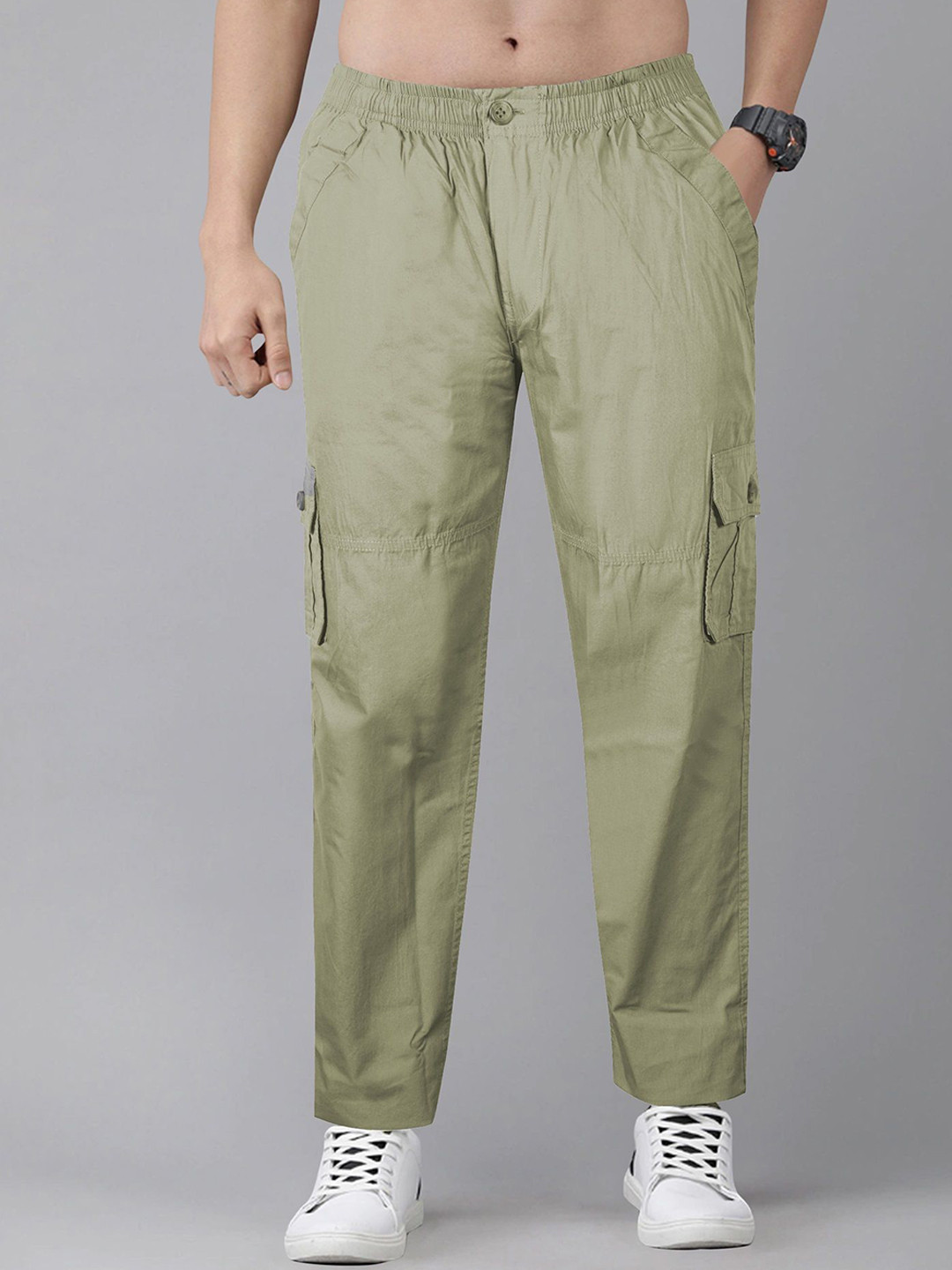 Jb Just BLACK Prise Men Mid-Rise Cotton Regular Fit Cargos Trousers