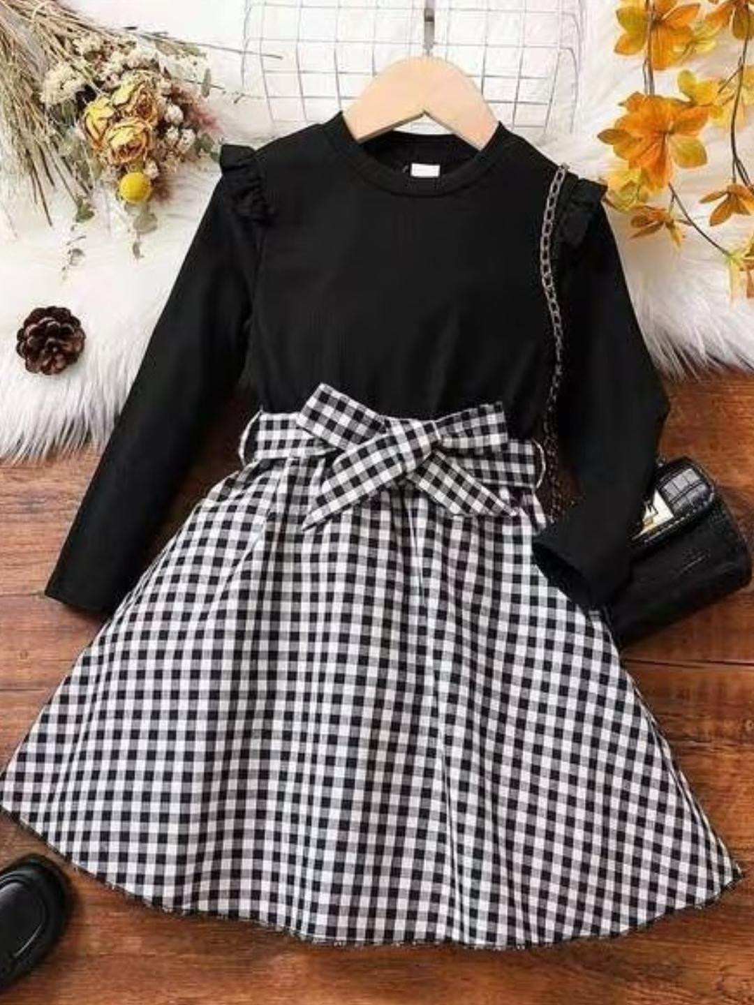 FLANZE Black Polyester Dresses