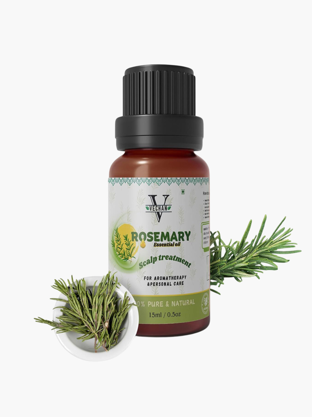 VECHAN 100% Pure & Natural Rosemary Essential Oil - 15 ml