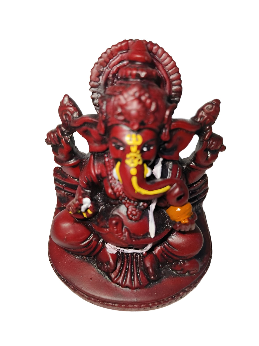 Rare Planet Maroon & Black Lord Ganesh Religious Idol Showpiece