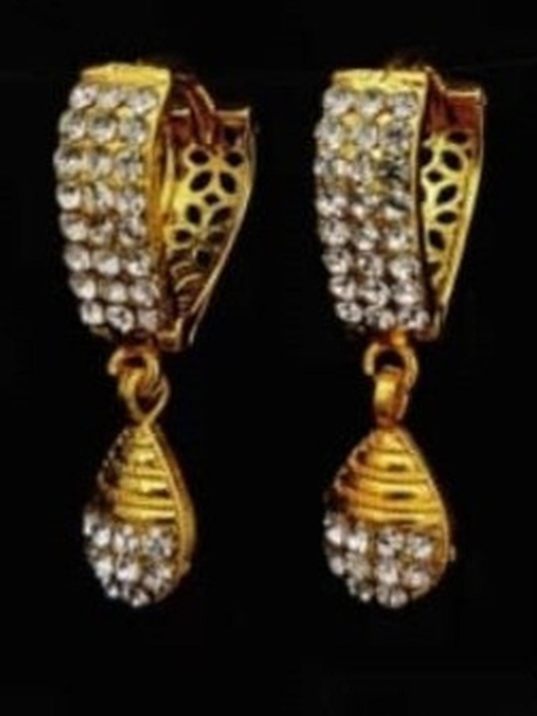 MEHAK CREATION Gold-Toned Brass Earrings