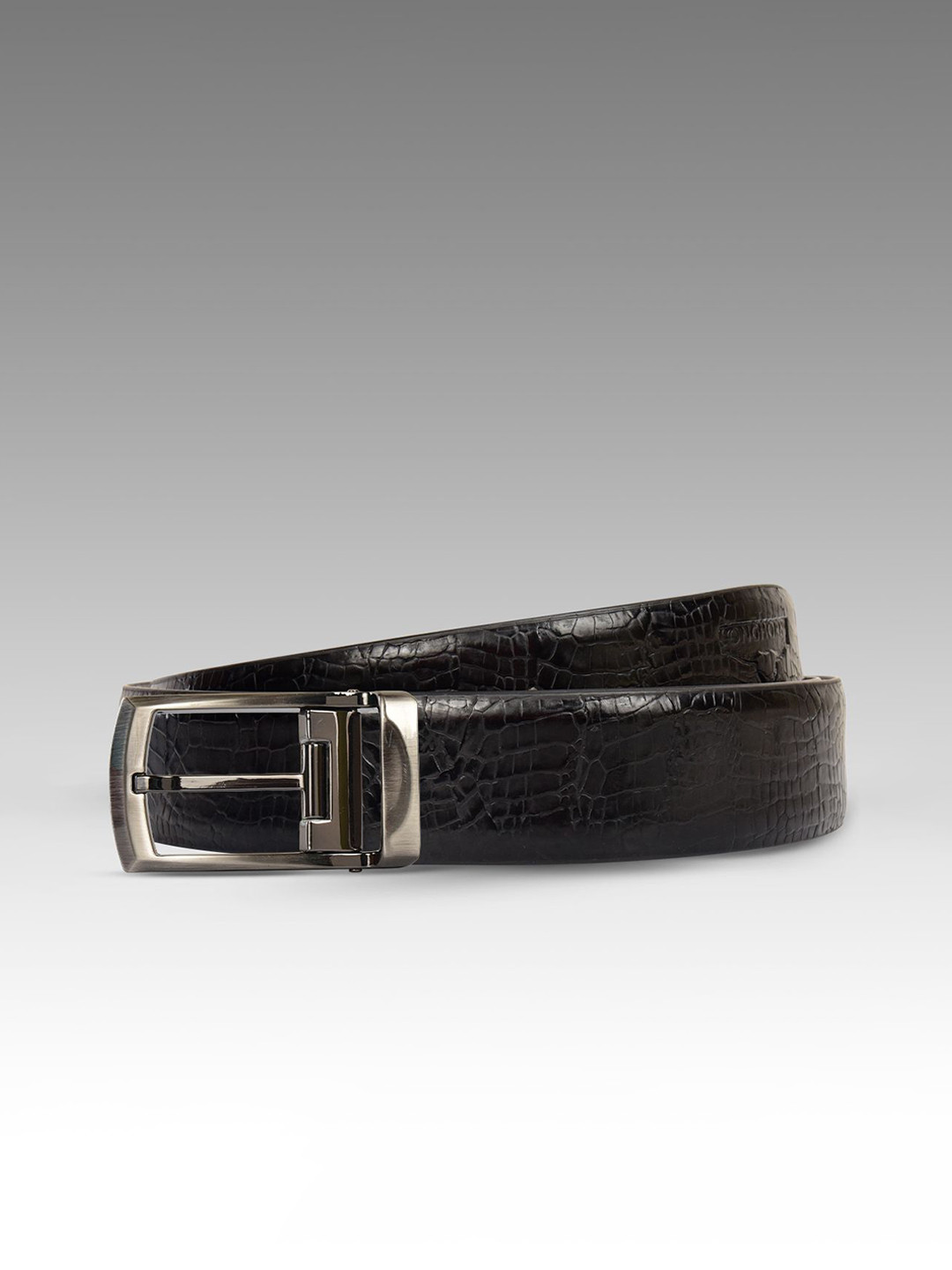 LONGHORNS Bern Men Textured Leather Formal Belt