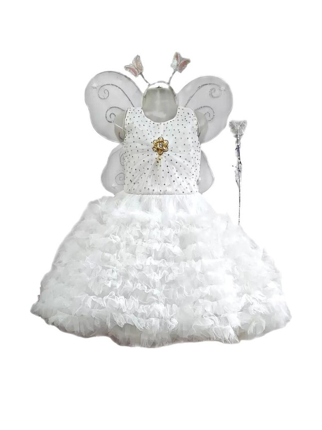 STUMBLE FASHION White Nylon Dresses