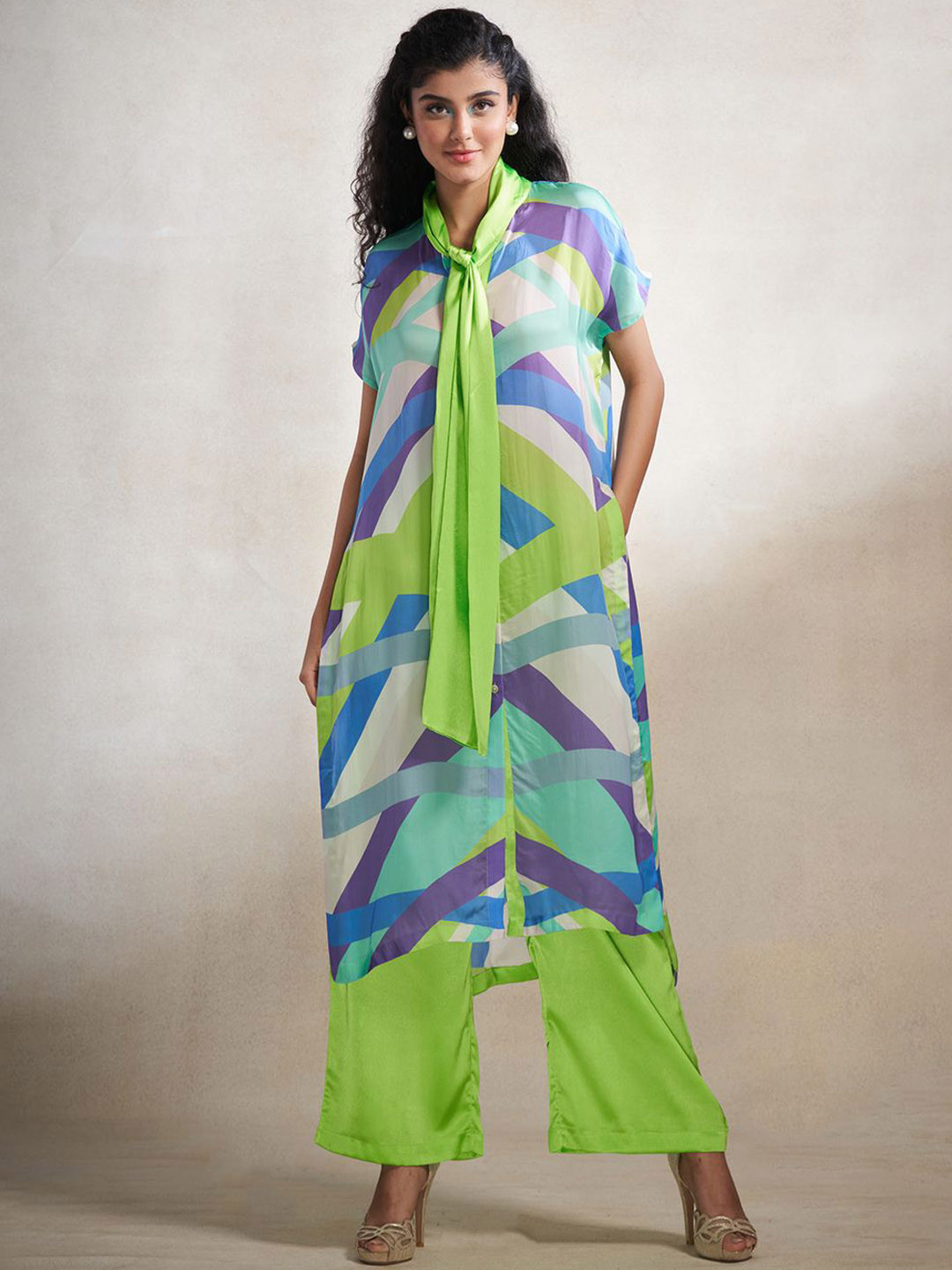 Gulabo by Abu Sandeep Women Relaxed Straight Leg Mid-Rise Trousers