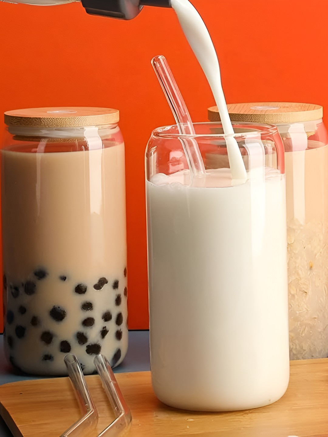 FINSTER Transparent 3 Pieces Refrigerator Safe Water Glass