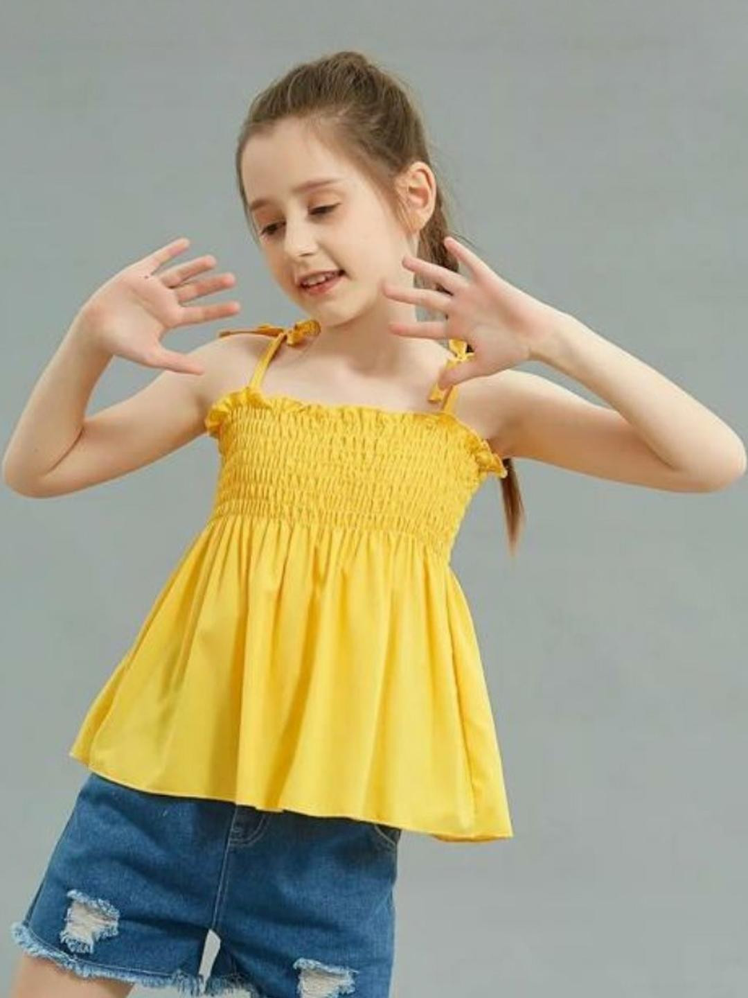 JEXPORT Yellow Viscose Rayon Tops