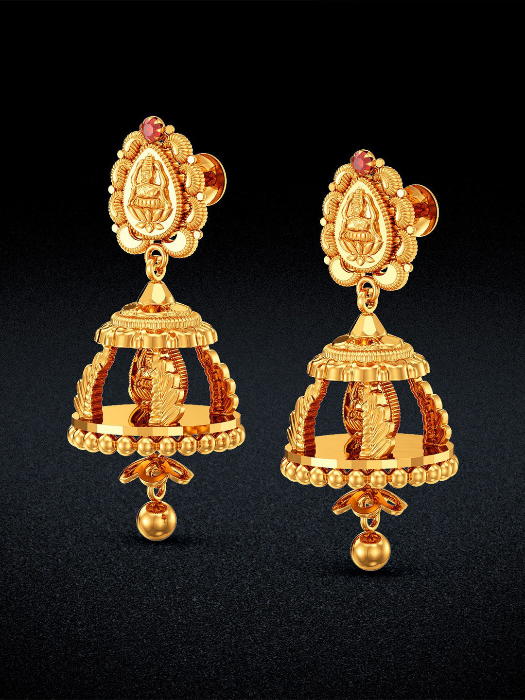 Joyalukkas Divine Lord Lakshmi Gold Earring