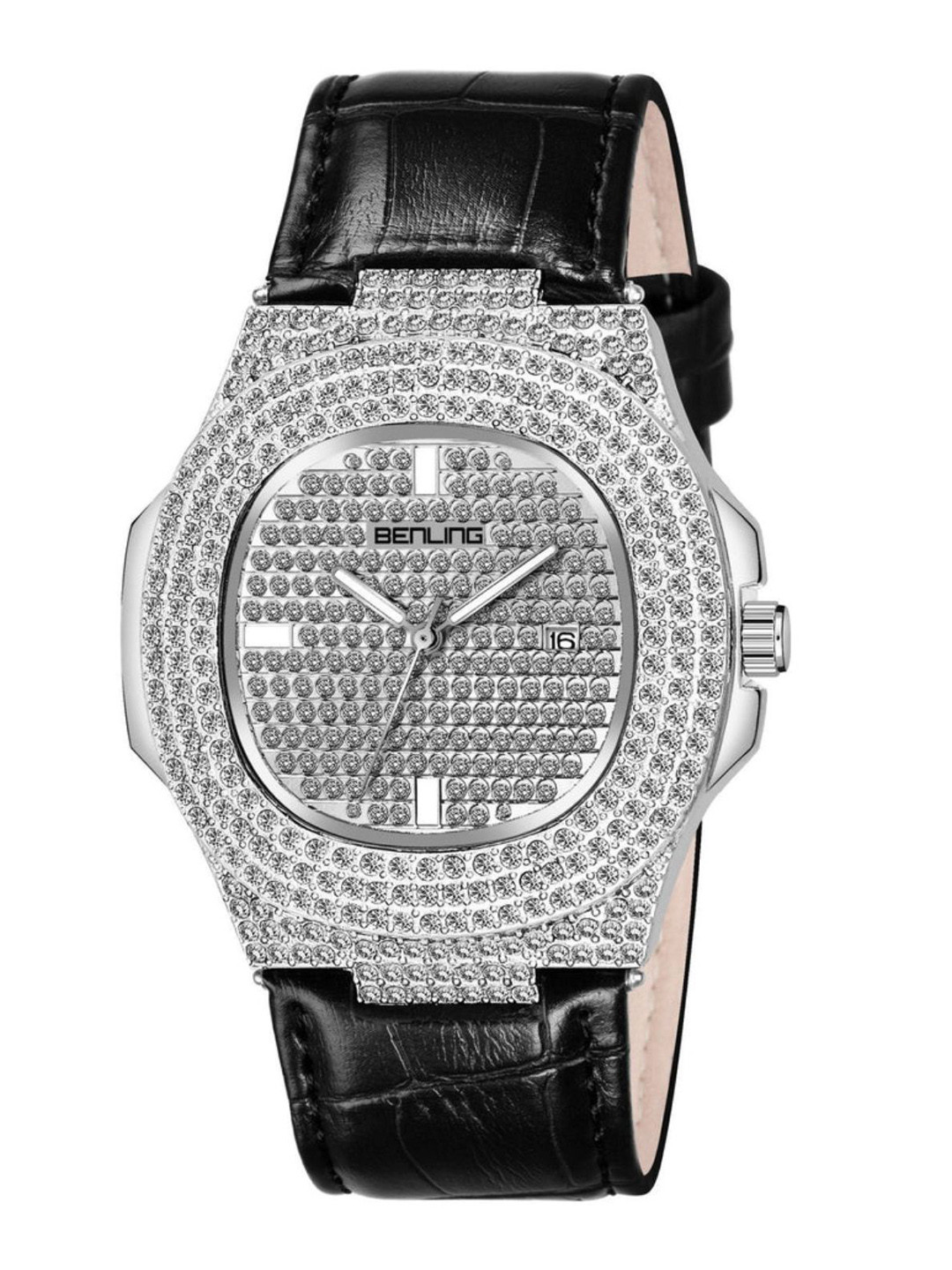 BENLING Men Embellished Dial Analogue Watch BL-1006-SL-SD-BLK