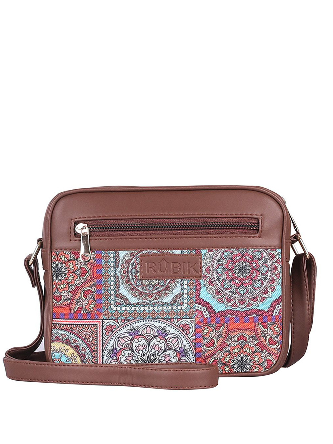 Rubik Floral Printed Structured Tote Bag