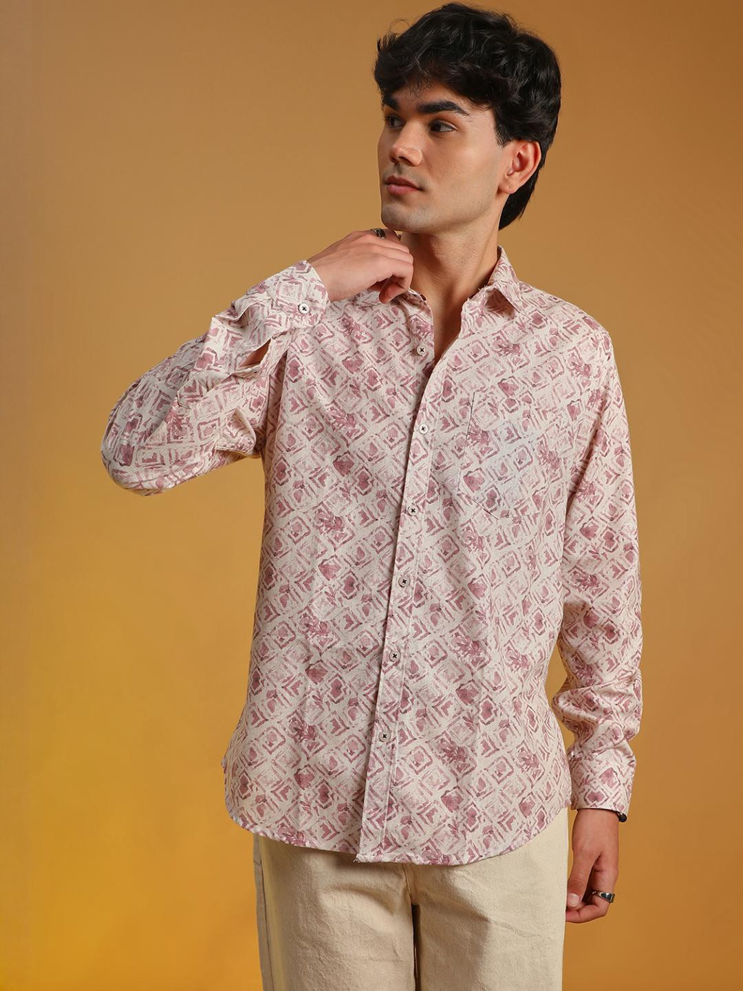LIMEROAD Men Pink Shirts