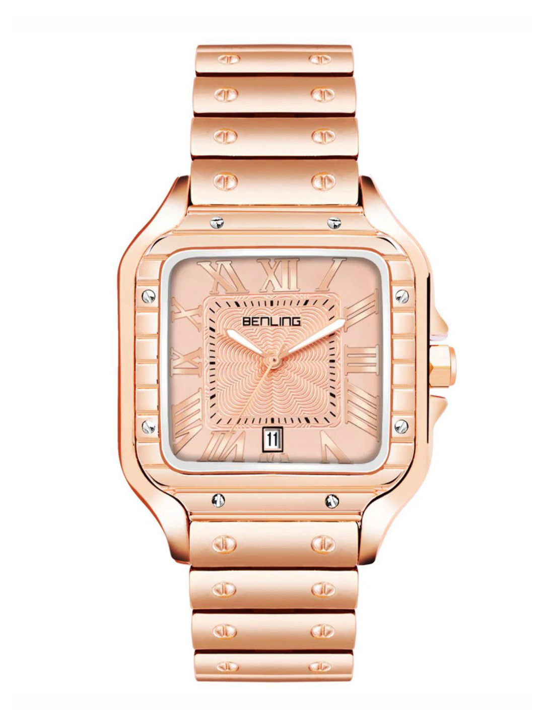 BENLING Royale Men Stainless Steel Bracelet Style Analogue Watch BENL-0012-RGLD