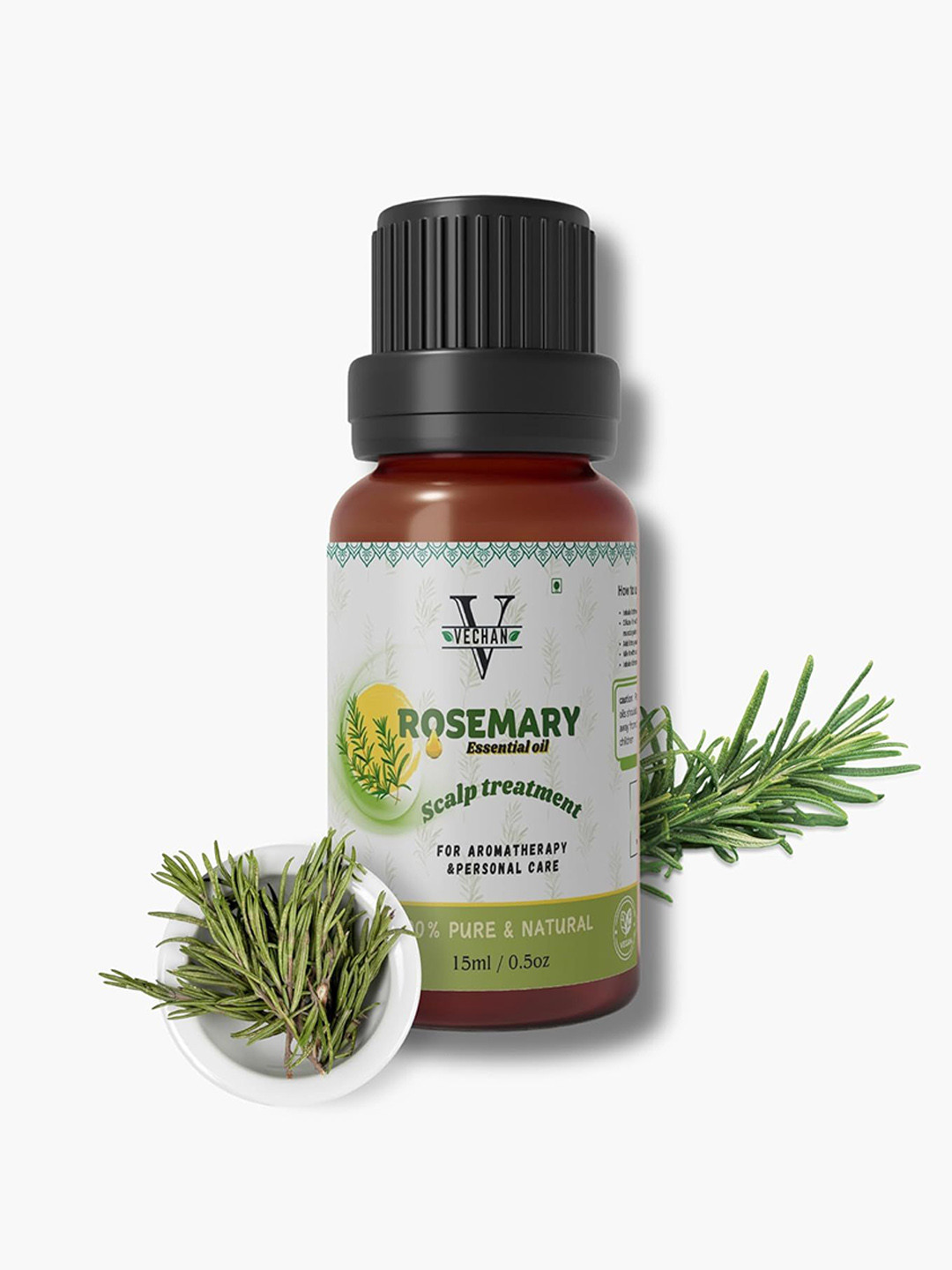 VECHAN 100% Pure & Natural Rosemary Essential Oil - 15 ml