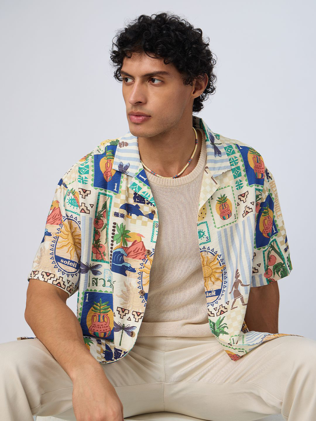 The Souled Store Soul Traveller Graphic Printed Casual Shirt