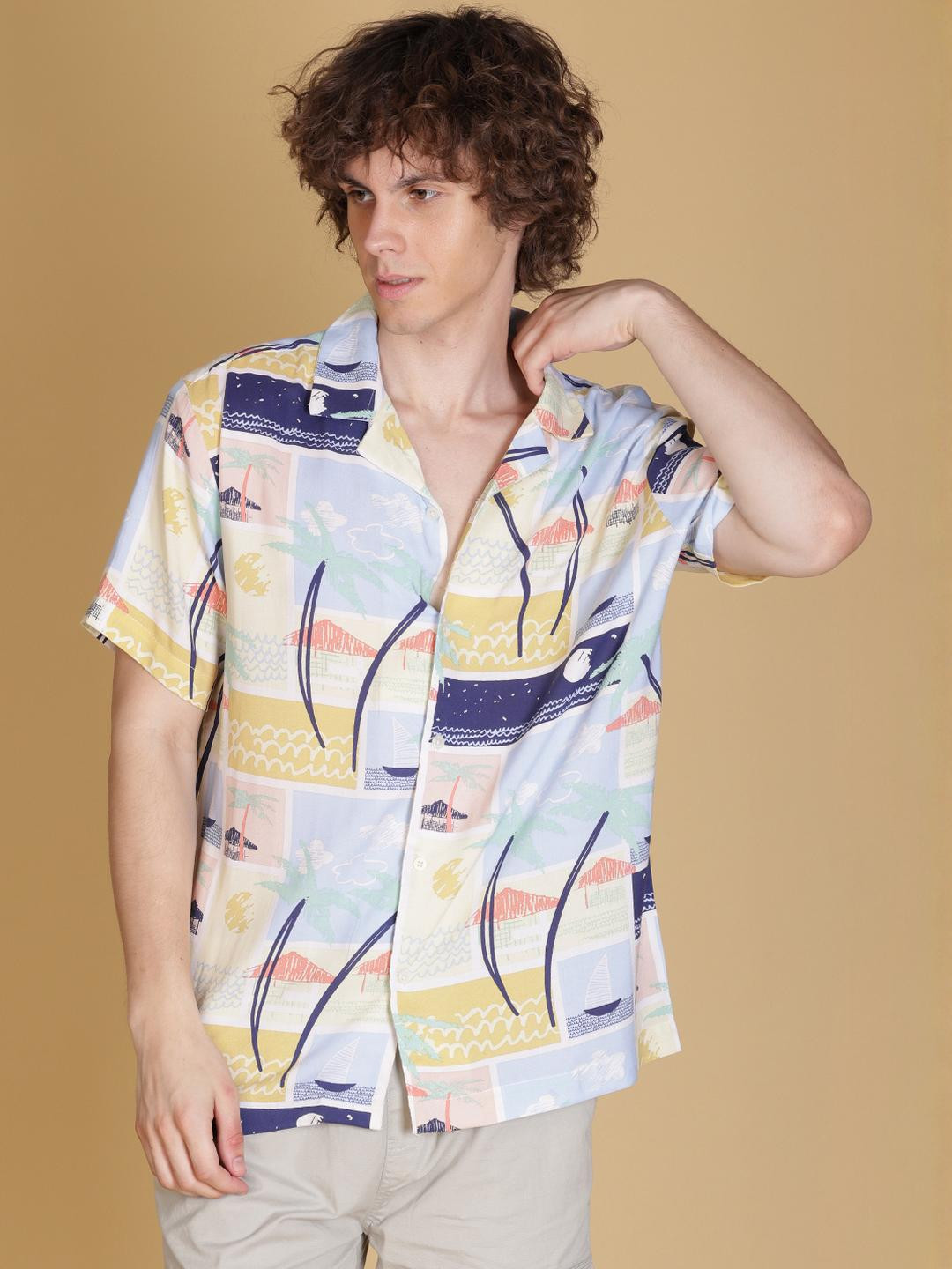 LIMEROAD Men Blue Shirts