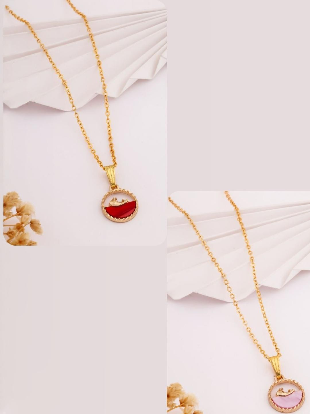 DressBerry Gold-Plated Feather Necklace
