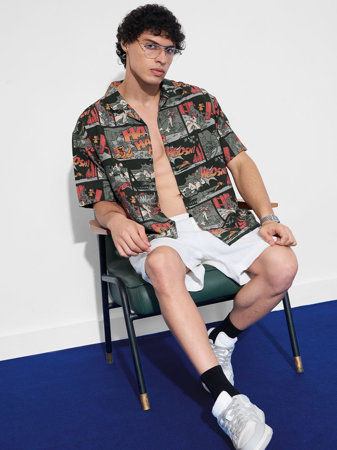 The Souled Store Tom & Jerry Vintage Vibe Graphic Printed Casual Shirt