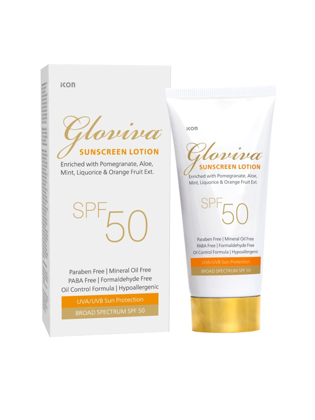 Gloviva Sunscreen Lotion SPF 50 UVA & UVB Protection - 50 ml