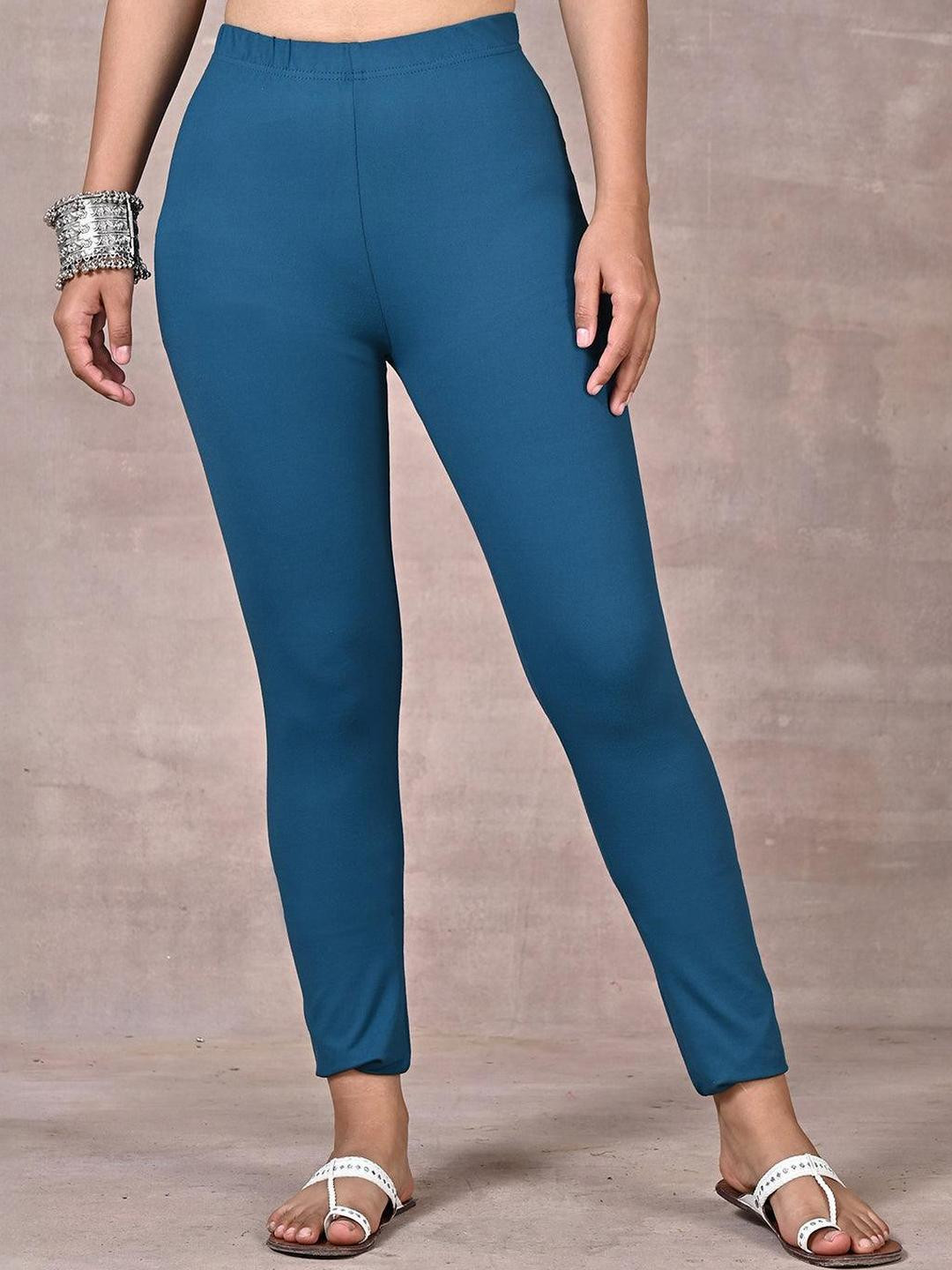 Lakshita Women Turquoise Blue Leggings