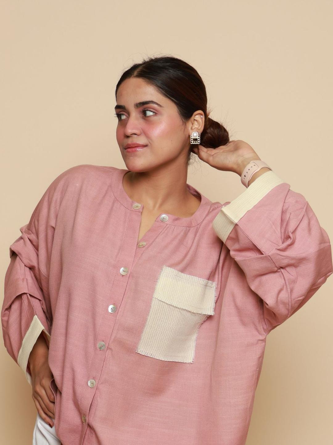Shankriti Rose Cotton Linen Shirts