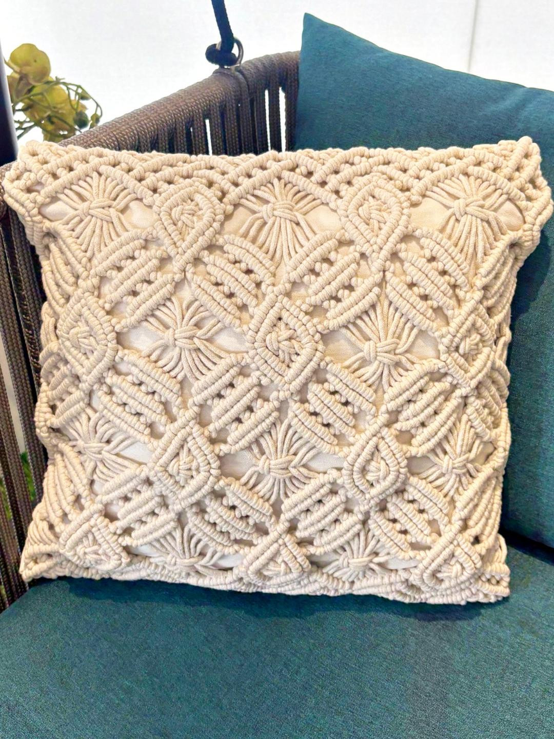 Bells & Whistles Off White Square Cushion Covers - 1 Piece