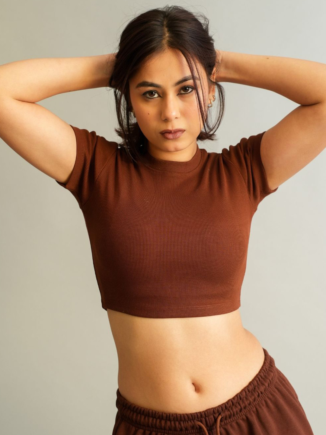 BURGER BAE Short Sleeves Regular Crop Top