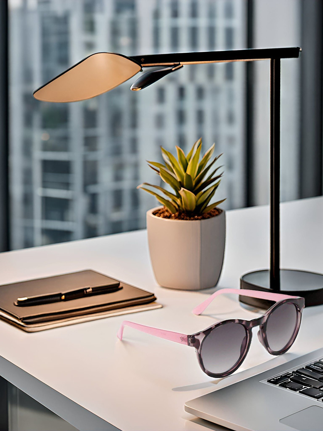 SUNNIES Unisex Grey Lens & Pink Round Sunglasses with