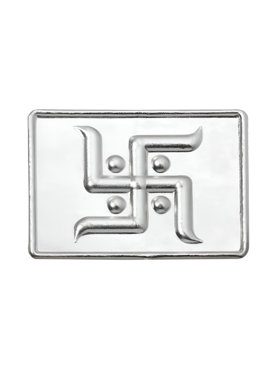 Pray Everyday Silver-Plated Textured Swastik