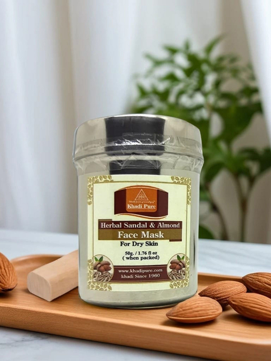 Khadi Pure Herbal Sandal & Almond Face Mask - 50 g