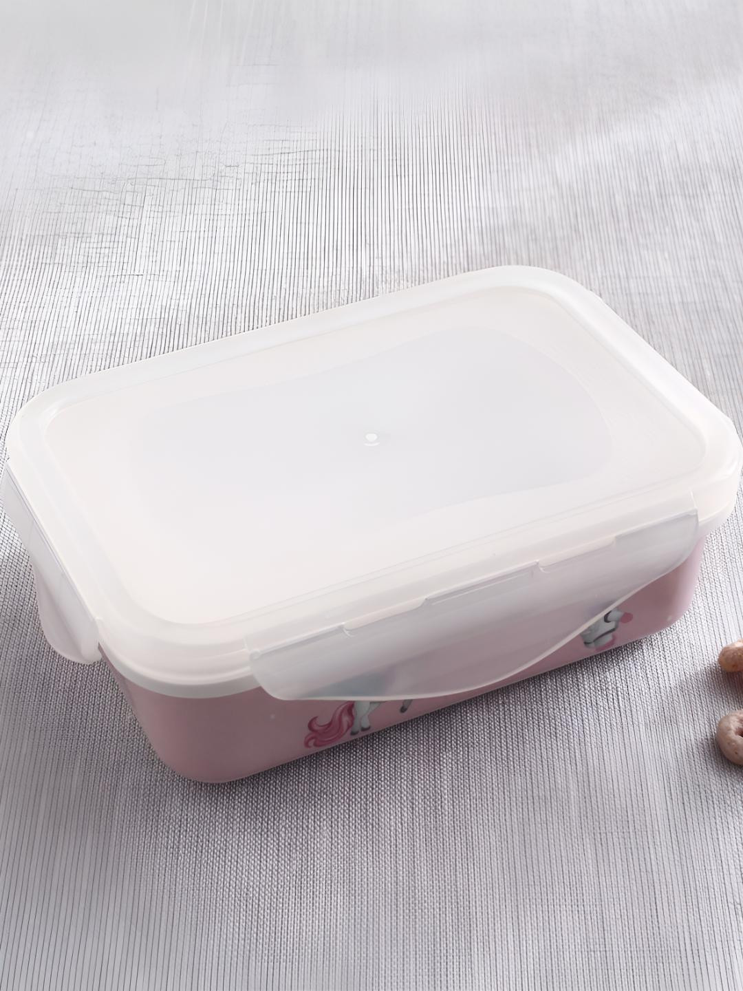 Home Centre Slate Kids Purple Printed Melamine Easy to Clean Cookie Container 450ml