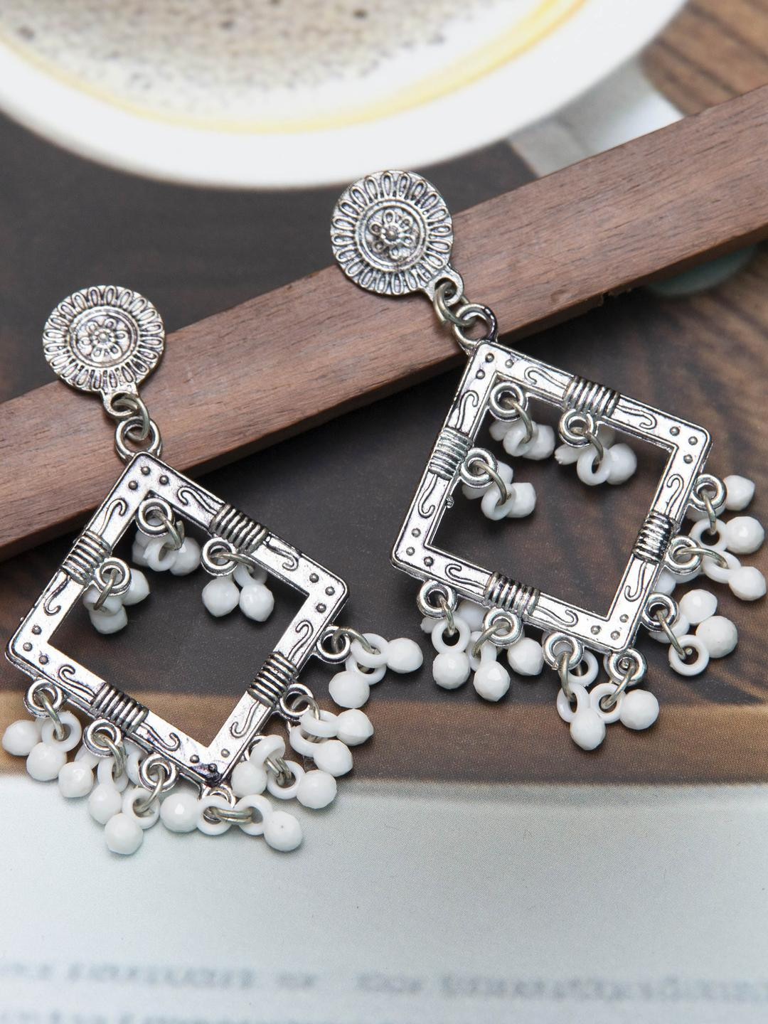 Creative Frogs White Alloy Earrings