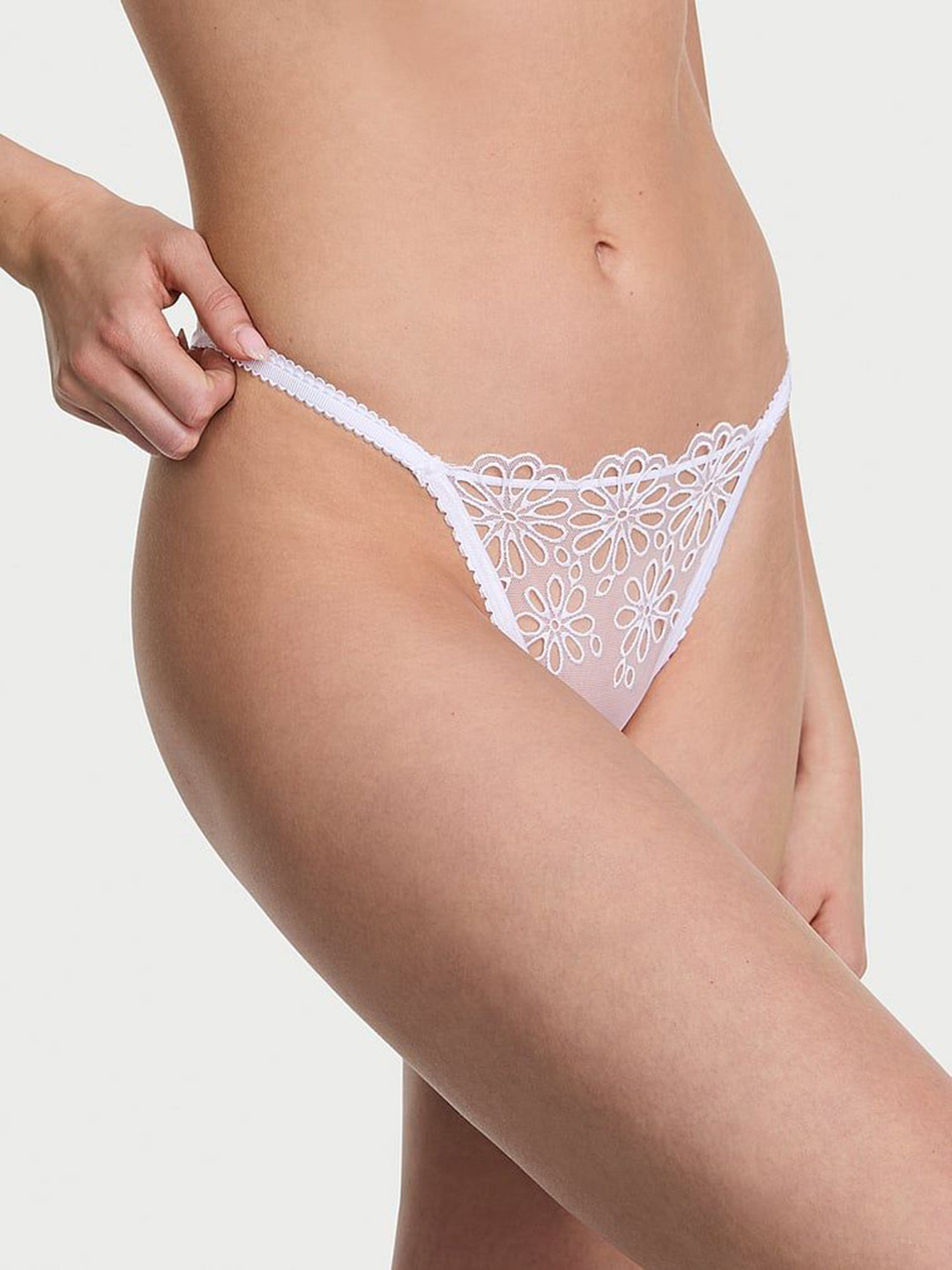 Victoria's Secret The Lacie Eyelet Mesh Strappy String Thong Brief - 1126535895D1