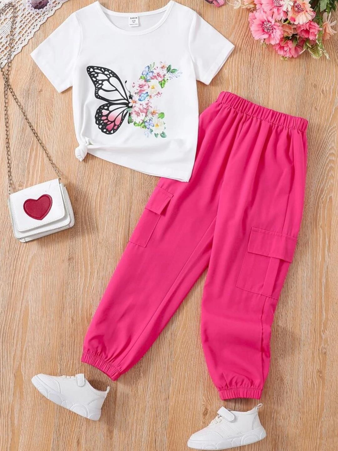 MILILIAM Girls Pink Clothing Set