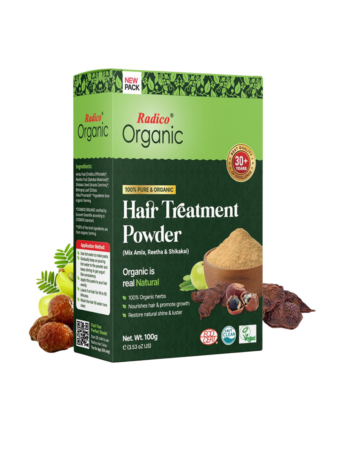 Radico Organic Hair Treatment Powder For Shiny & Healthy Hair - 100 g