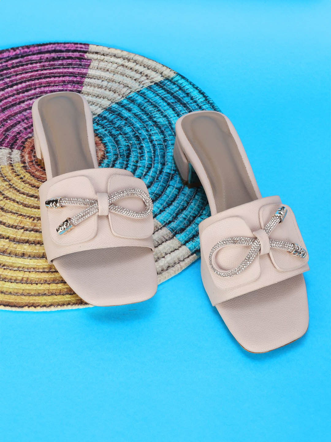 Ishransh Women Embellished Mid-Top Block Heel Sandals