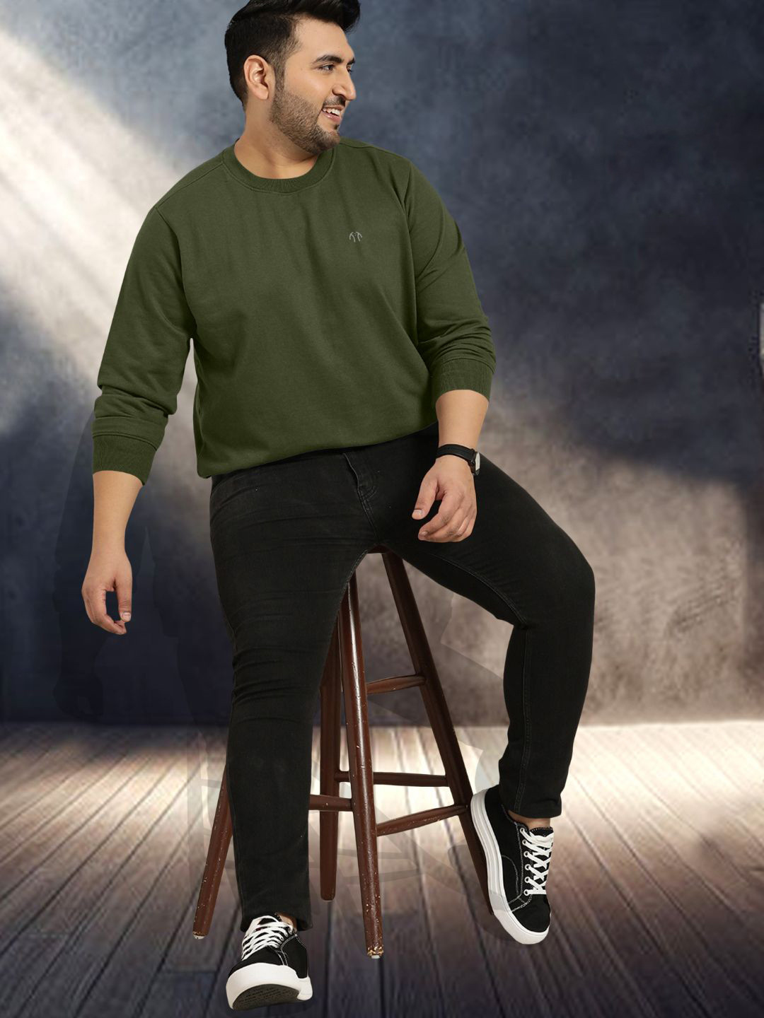 Triptee Men Plus Size Pullover Sweatshirt