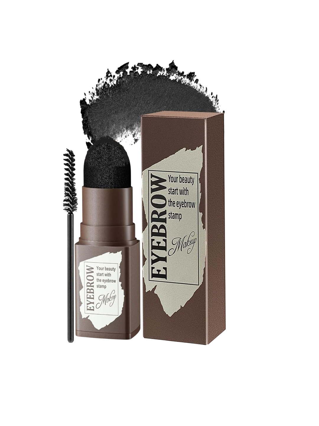 Bairstow Natural Hairline Powder Stick With Eyebrow Stamp - 1.2 g - Black