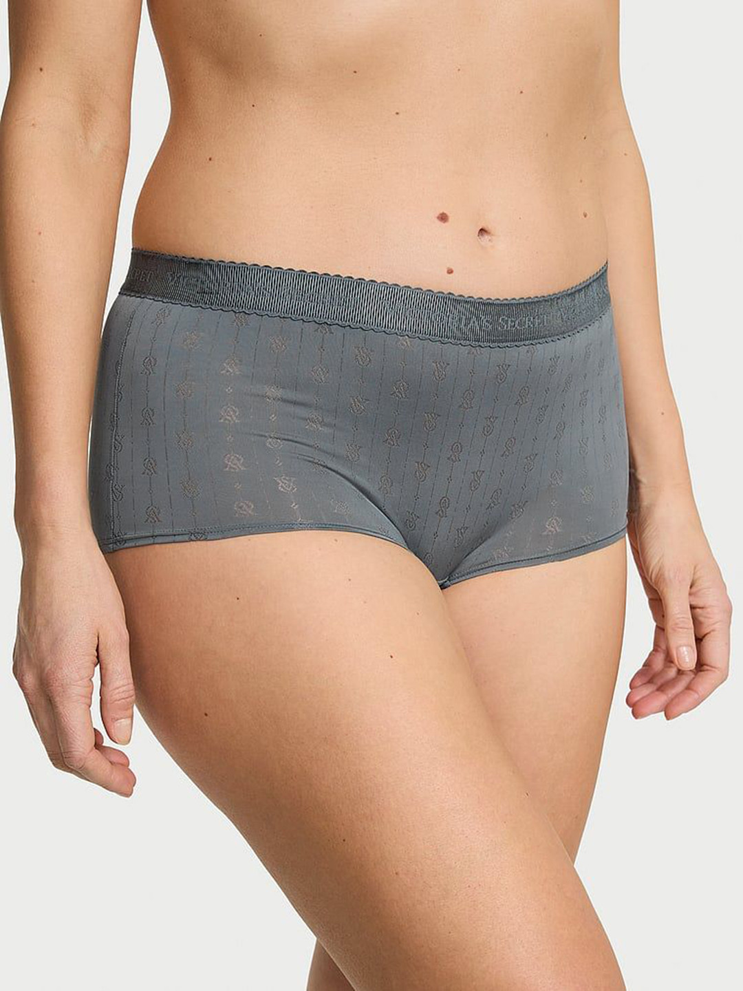 Victoria's Secret Printed Mid-Rise Pointelle Boyshort Panty 112630465HY0