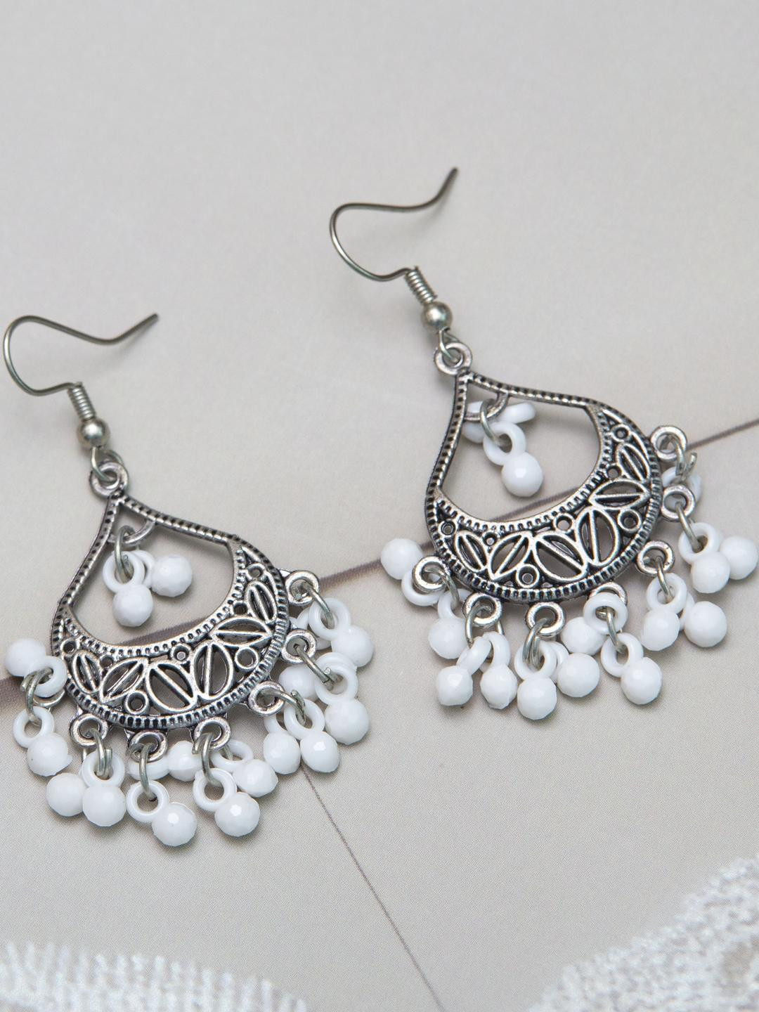 Creative Frogs White Alloy Earrings