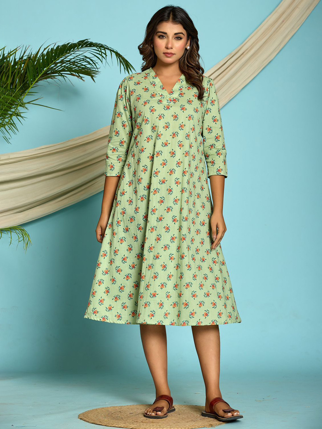 krambica A-line Relax Fit Cotton Dress